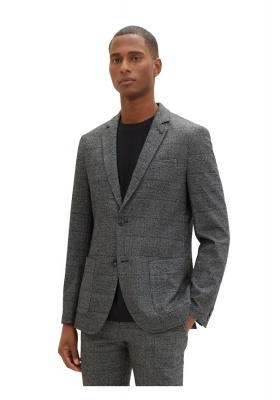 TOM TAILOR 8600, Szürke Kockás Zakó