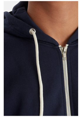 BLEND Noah 1628, Zippes-Kapucnis Pulóver, Kék