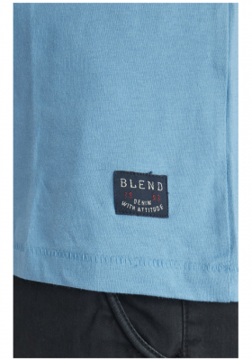 BLEND Basic 8054, Kék Rövid Ujjú Póló