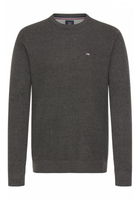 FQ1924 Granby 0883, Fekete Kötött Pulóver