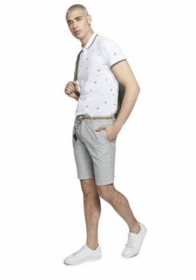 TOM TAILOR DENIM Yarndye 6962, Zöld Chino Rövidnadrág