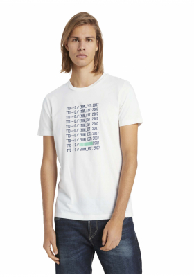 TOM TAILOR DENIM Est.2007 3263, Fehér Rövid Ujjú Póló