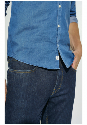 CASUAL FRIDAY Anton 4136, Középkék Hosszú Ujjú Ing, NOOS