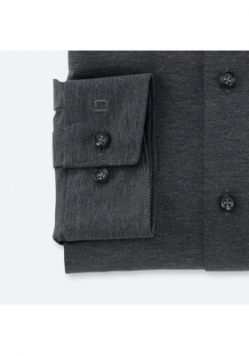 OLYMP Luxor 24/Seven 1202, Szürke Hosszú Ujjú Ing, Modern fit, New Kent