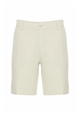 CASUAL FRIDAY Pandrup 5166, Krémszínű Lenvászon Rövidnadrág