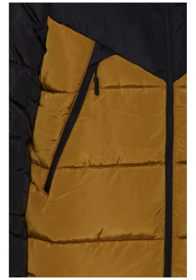 BLEND 4680, Téli Bélelt Fekete- Barna Kapucnis Dzseki