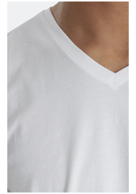 BLEND Dinton 2-Pack 1996, Fehér Rövid Ujjú Póló V-nyakú