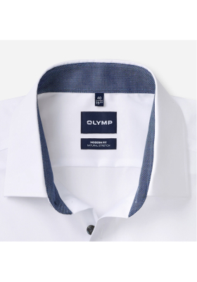 OLYMP Luxor 1383, Fehér Hosszú Ujjú Ing Modern Fit New Kent
