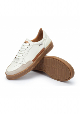 PIKOLINOS Xativa M1K-6383C1, Törtfehér Borjúbőr Sneaker Félcipő