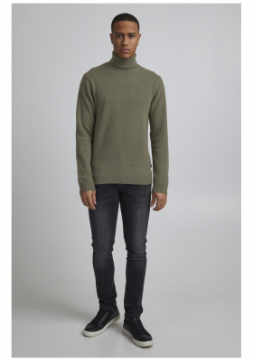 CASUAL FRIDAY Karl 3971, Zöld Kötött Gyapjú Garbo Pulóver, NOOS