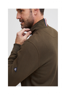 FQ1924 William 0560, Zöld Cipzáros Pulóver