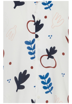 BLEND 5167, Fehér Rövid Ujjú Ing, Regular fit