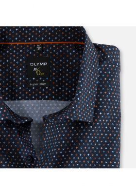 OLYMP No. Six 24/Seven 2548, Barna Hosszú Ujjú Ing, Super slim, Urban Kent