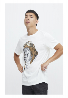 BLEND 6190 Fehér Rövid Ujjú Póló Gorilla