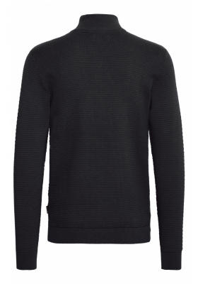  BLEND Redhill 8771, Fekete Kötött Cipzáros Pulóver