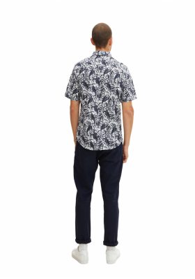 TOM TAILOR Tropical 1036, Kék  Rövid Ujjú Ing