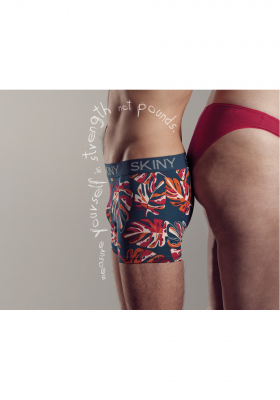 SKINY Cotton Multipack 6487, Kék Boxernadrág, Dupla Csomag