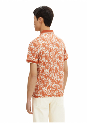 TOM TAILOR Tropical 1634, Narancssárga Rövid Ujjú Ingpóló