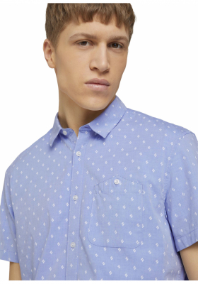 TOM TAILOR DENIM Element 4718, Világoskék Rövid Ujjú Ing