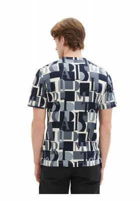 TOM TAILOR 7822, Mintás Rövid Ujjú Póló 