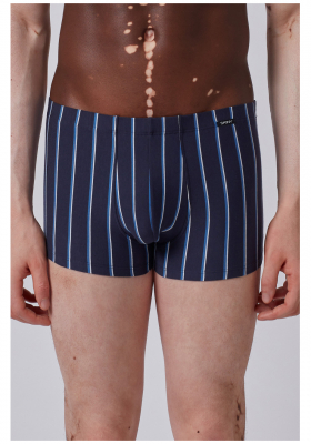 SKINY Cotton Advantage 6893, Kék Csíkos Boxernadrág, Dupla Csomag NOS