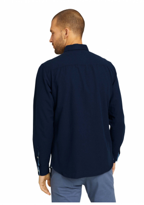 TOM TAILOR Oxford 3874, Sötétkék Hosszú Ujjú Ing