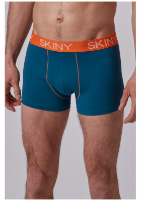 SKINY Cotton Multipack 6487, Kék Boxernadrág, Dupla Csomag