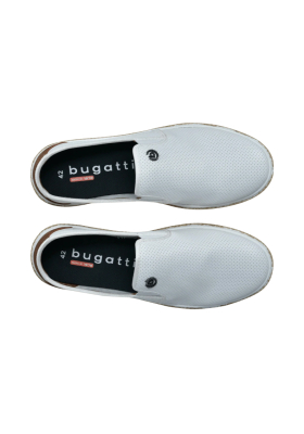 BUGATTI 321-ASP61, Fehér Slip-on Félcipő
