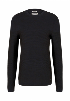 TOM TAILOR DENIM Structured 7169, Kék Kötött Pulóver