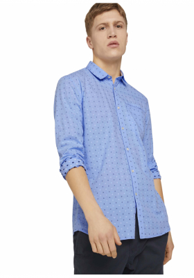 TOM TAILOR DENIM Pocket 6646, Világoskék Hosszú Ujjú Ing