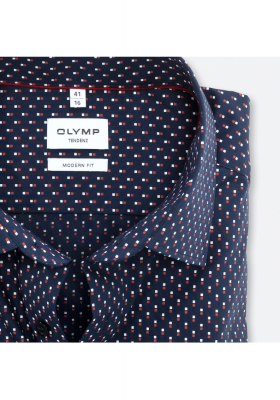 OLYMP Tendenz 8618, Piros Hosszú Ujjú Ing, Modern fit, New Kent