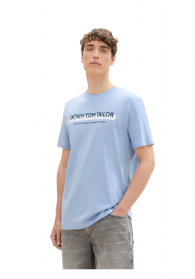 TOM TAILOR DENIM 7653, Világoskék Rövid Ujjú Póló