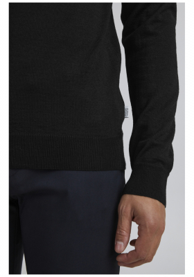 CASUAL FRIDAY Konrad Merino 1483, Fekete Kötött Garbo Pulóver, NOOS