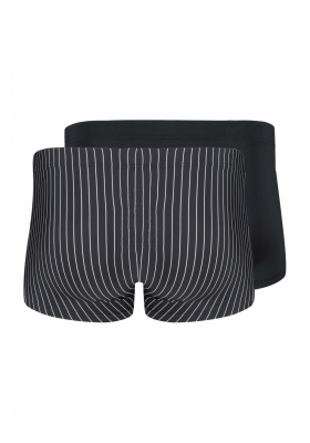 SKINY Micro Multipack 6001, Boxernadrág, Dupla, Fekete Csíkos NOS