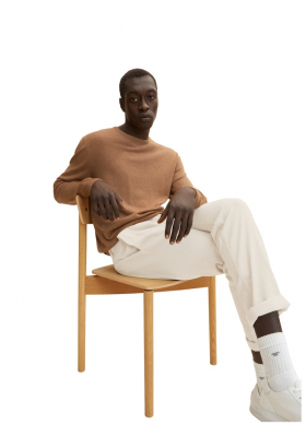 TOM TAILOR 7661, Barna Környakú Pulóver