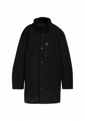 TOM TAILOR 3708, Fekete Szövetkabát