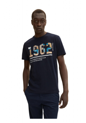 TOM TAILOR 2907, Sötétkék Rövid Ujjú Póló