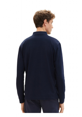 TOM TAILOR 1086, Sötétkék Hosszú Ujjú Ingpóló