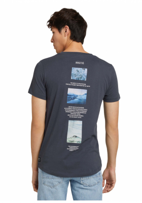 TOM TAILOR DENIM Arctic 8912, Kék Rövid Ujjú Póló