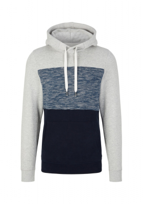 TOM TAILOR 2925 Szürke/Kék Kapucnis Pulóver