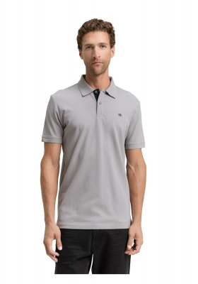 TOM TAILOR 1006, Szürke Rövid Ujjú Ingpóló