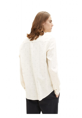 TOM TAILOR DENIM Smiley 4918, Fehér Hosszú Ujjú Ing