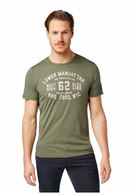 TOM TAILOR Manhattan 9891, Zöld Rövid Ujjú Póló