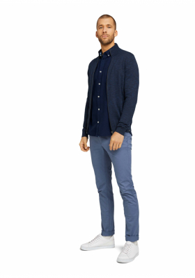 TOM TAILOR Oxford 3874, Sötétkék Hosszú Ujjú Ing