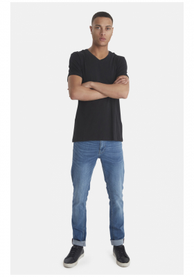 BLEND Dinton 2-Pack 1996, Fekete Rövid Ujjú Póló V-nyakú