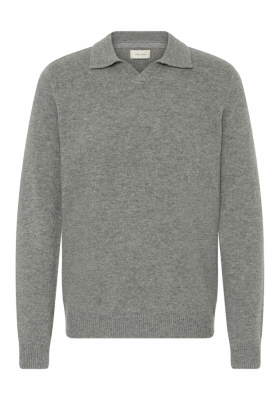 BLEND Branko 0276, Szürke Kötött Pulóver