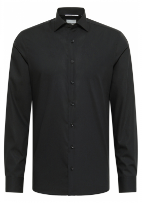 ETERNA Slim Fit 1100, Fekete Hosszú Ing, Kent