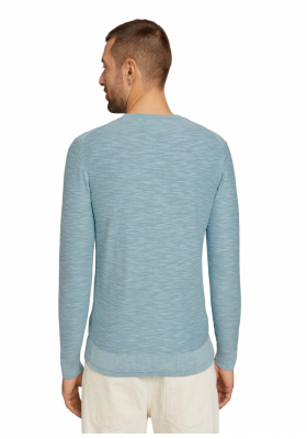 TOM TAILOR Washed 9739, Kék Kötött Pulóver
