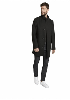 TOM TAILOR Structure 1165, Fekete Chinonadrág