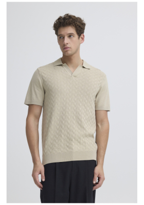 CASUAL FRIDAY Dyrvik 6265, Drapp Kötött Rövid Ujjú